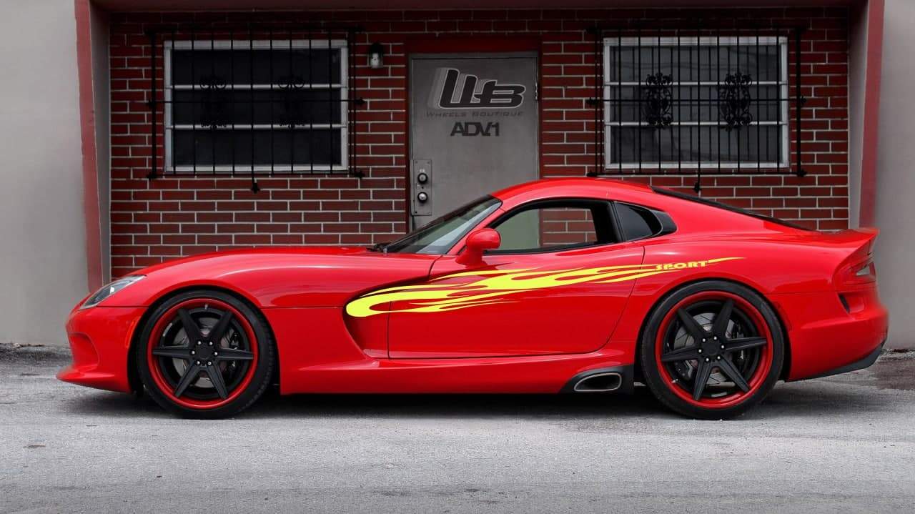 Vinyl Graphics Flame Line Graphic Vinyl Door Decal Racing Stripe stickers for Dodge Viper