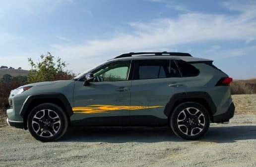 Vinyl Graphics Flame Logo Graphic Sticker Vinyl Side Racing Stripes Compatible with Toyota Rav4