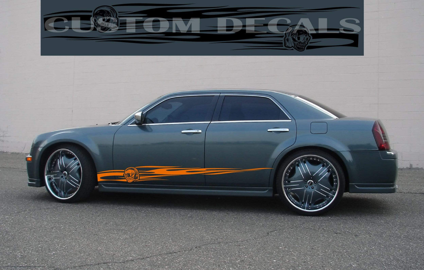 Kit graphique de crâne de flamme pour Chrysler 300 300S | Kit graphique Chrysler 300