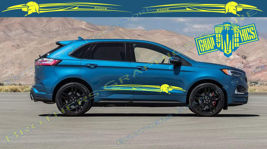 Premium Decals With Hood Aztec Graphics Compatible with Ford Edge BFF