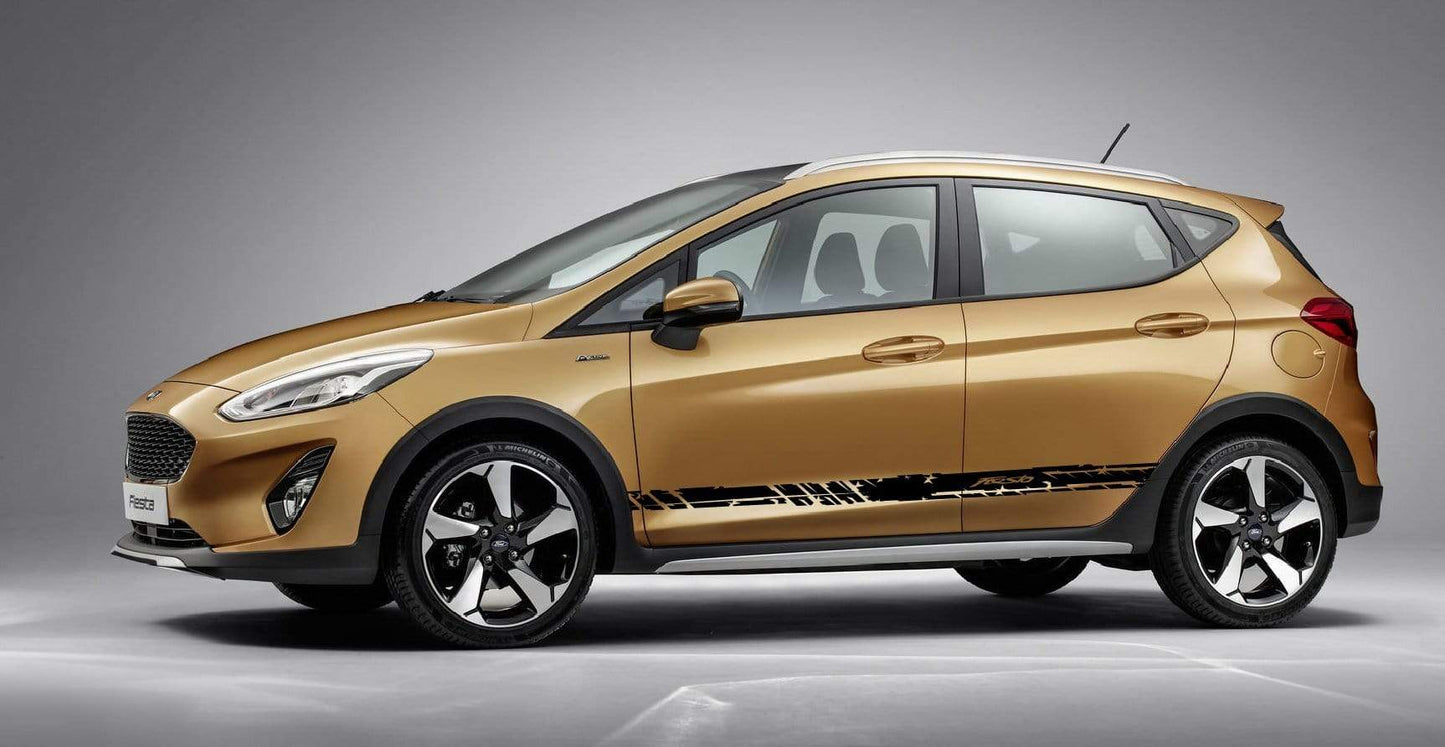 Premium Vinyl Stickers Compatible with Ford Fiesta Sticker Street Auto Unique Line Design