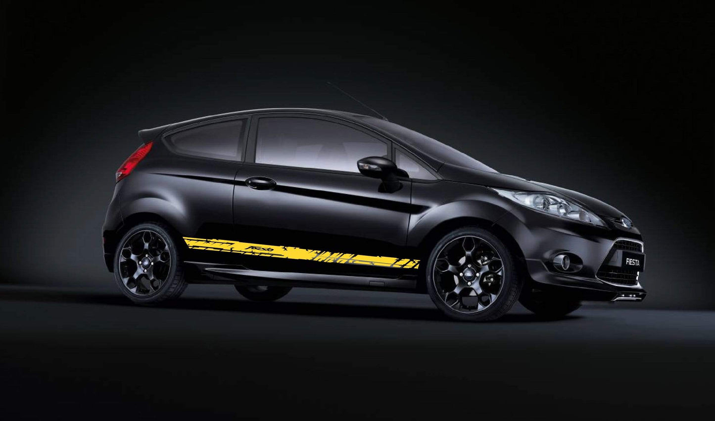 Premium Vinyl Stickers Compatible with Ford Fiesta Sticker Street Auto Unique Line Design