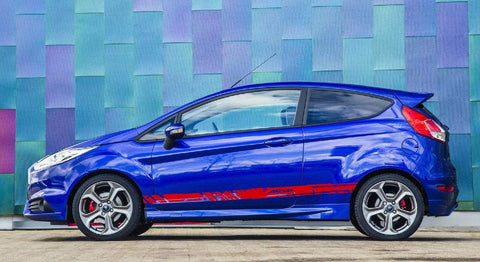 Premium Vinyl Stickers Compatible with Ford Fiesta Sticker Street Auto Unique Line Design