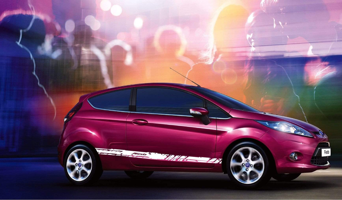 Premium Vinyl Stickers Compatible with Ford Fiesta Sticker Street Auto Unique Line Design