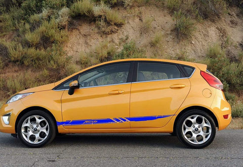 Premium Vinyl Stickers Compatible with Ford Fiesta Stylish Exclusive Auto Racing Line Design