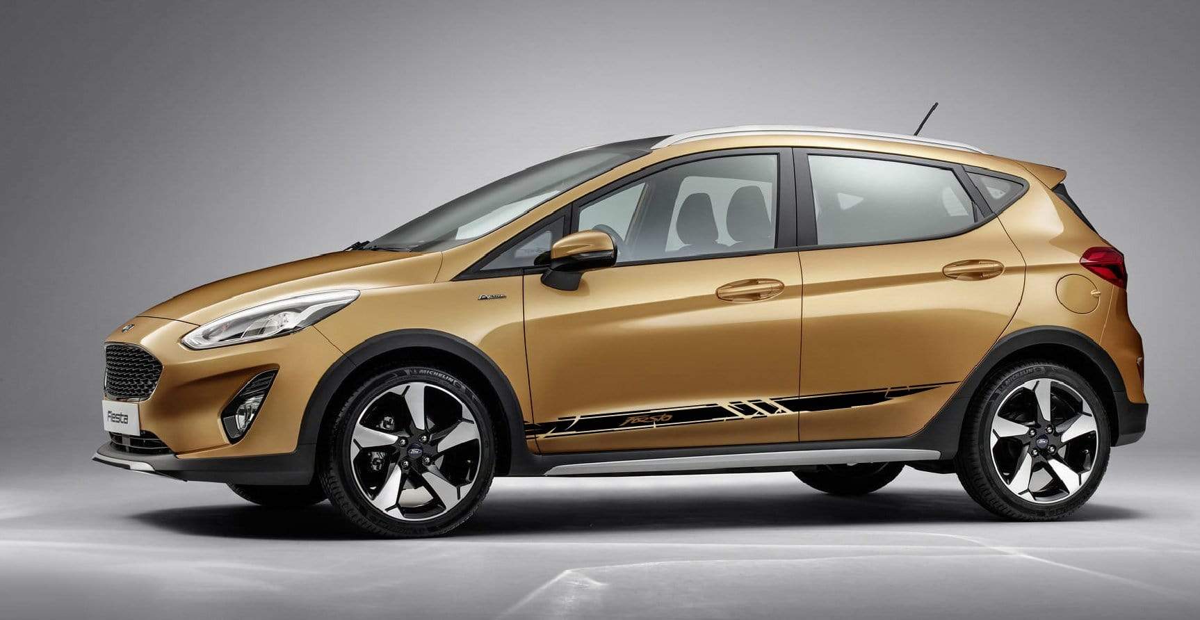 Premium Vinyl Stickers Compatible with Ford Fiesta Stylish Exclusive Auto Racing Line Design