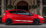 Premium Vinyl Stickers Compatible with Ford Fiesta Stylish Exclusive Auto Racing Line Design