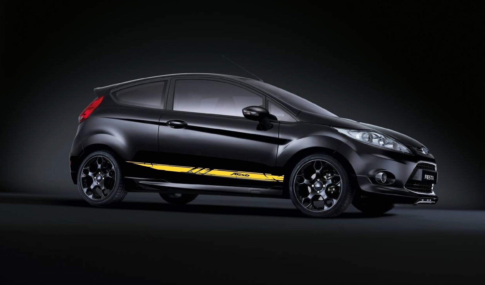 Premium Vinyl Stickers Compatible with Ford Fiesta Stylish Exclusive Auto Racing Line Design