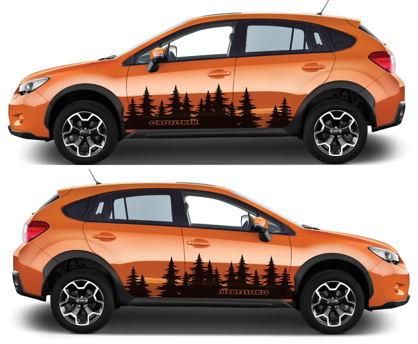 Premium Stickers Compatible With Subaru Crosstrek Style Wild Forest Design BFF