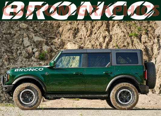 Vinyl Graphics Front Logo Design Stickers Decals Vinyl Graphics Compatible With Ford Bronco
