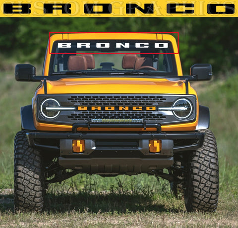 Vinyl Graphics Front Window Stickers Decals Compatible With Ford Bronco