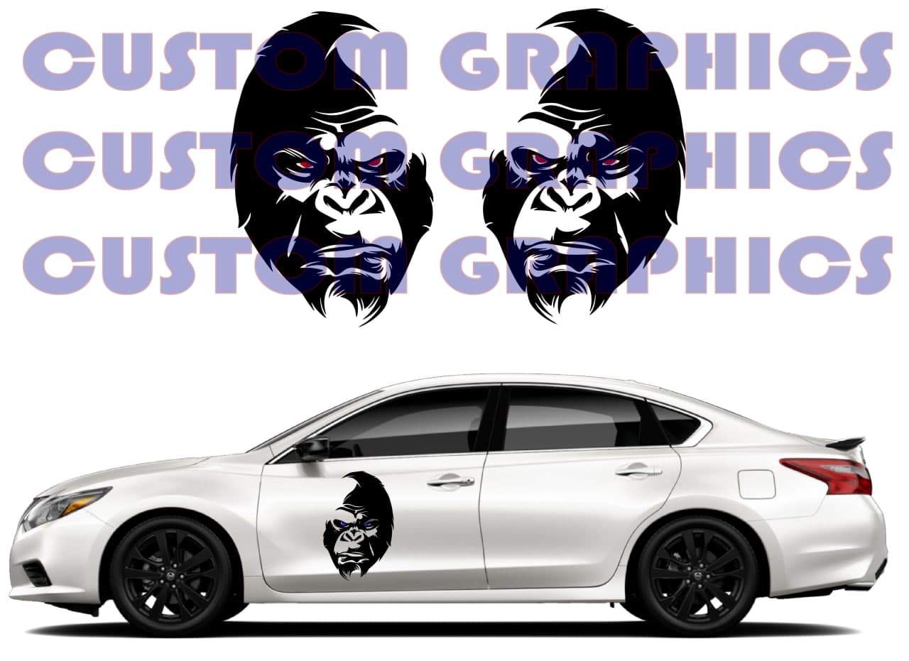 Vinyl Graphics Gorilla graphic universal sticker decal Kit for Car Any Vehicle | UNIVERSAL STICKERS