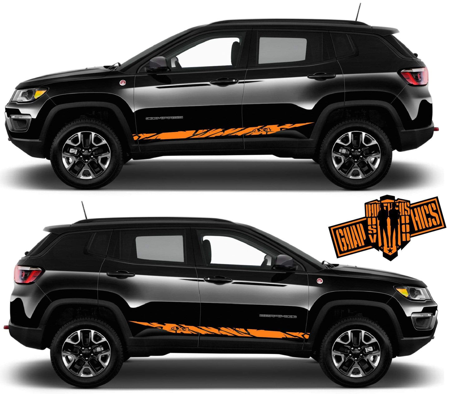 Graphics Decal Stickers Car Racing Vinyl Decal Sticker for Jeep Compass - Brothers-Graphics