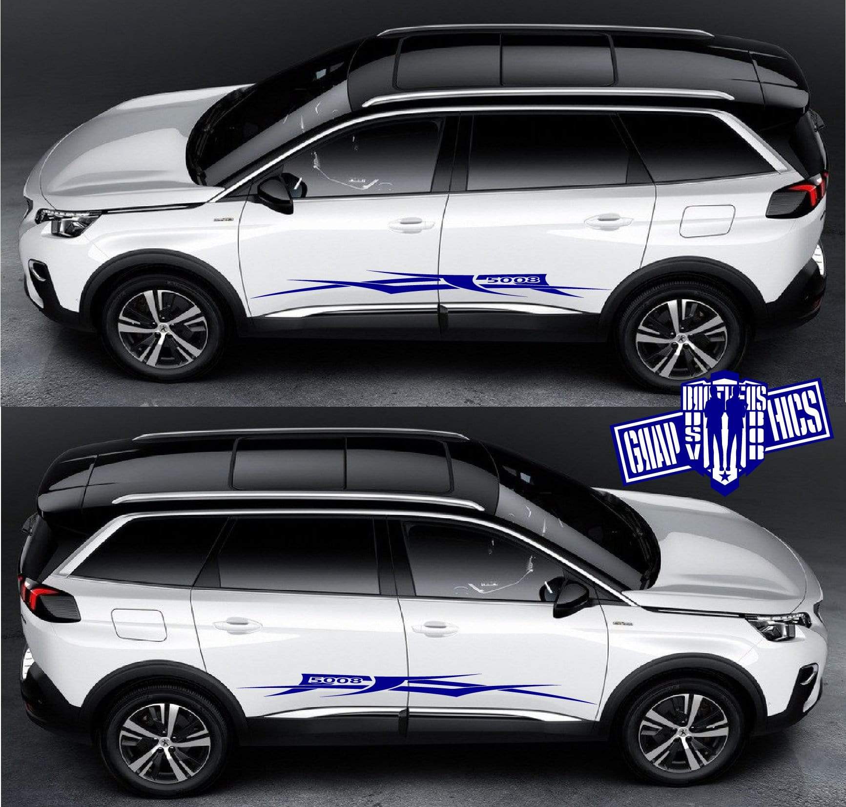 Graphics Decal Stickers Car Racing Vinyl Decal Sticker for Peugeot 5008 - Brothers-Graphics