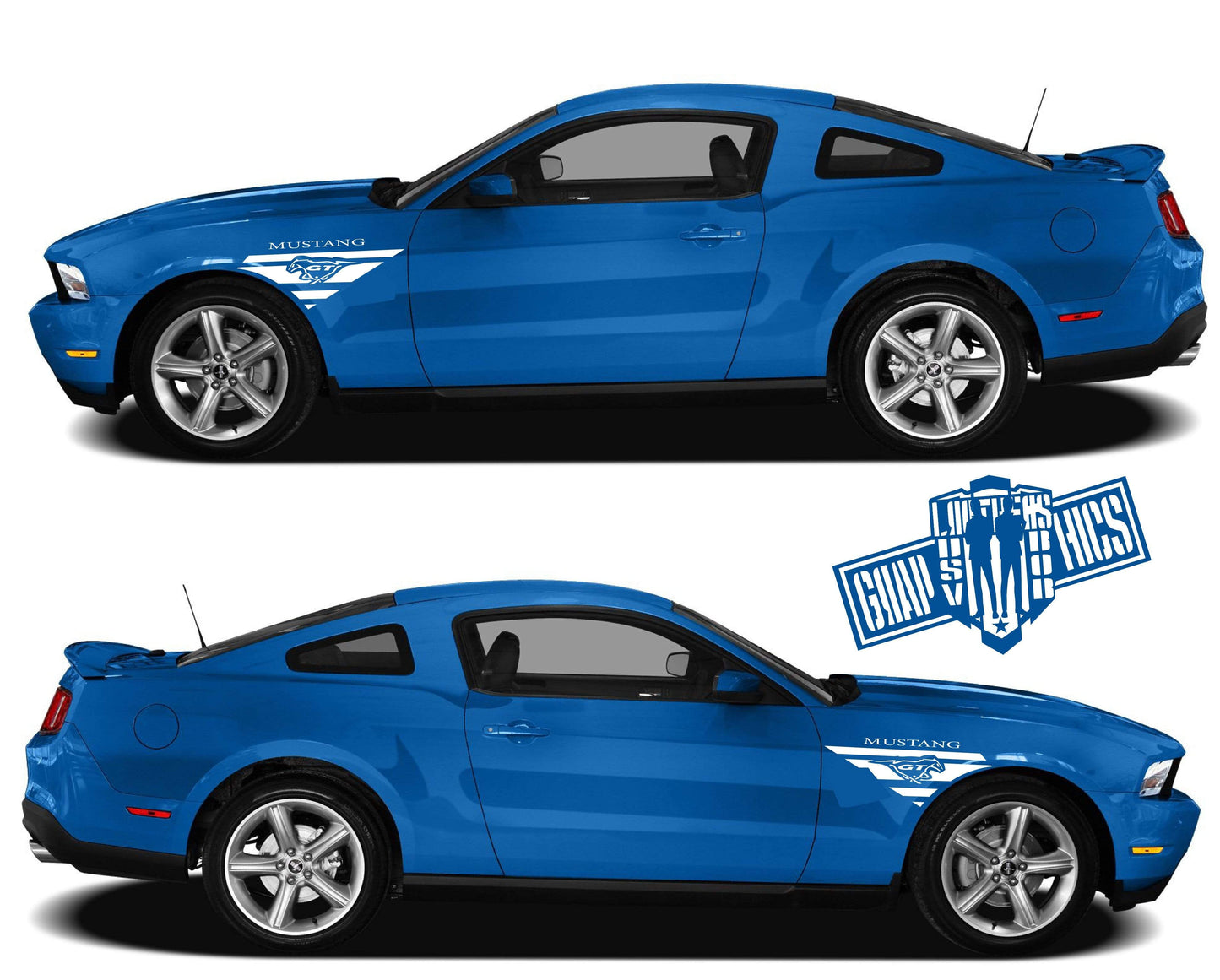 Graphics Racing Decal Sticker Side Stripe Ford Mustang 2000-2020 - Brothers-Graphics