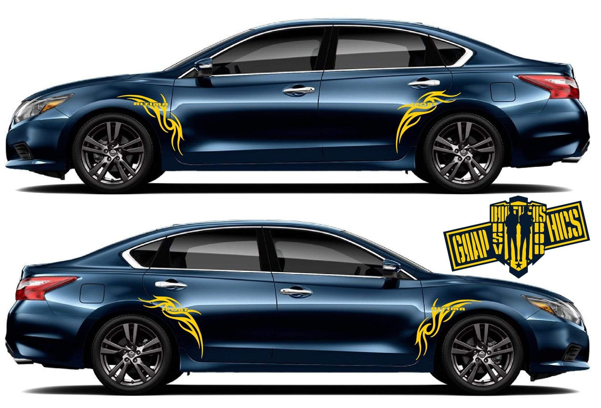 Graphics Racing Line Sticker Car Side Stripe Decal For Nissan Altima - Brothers-Graphics