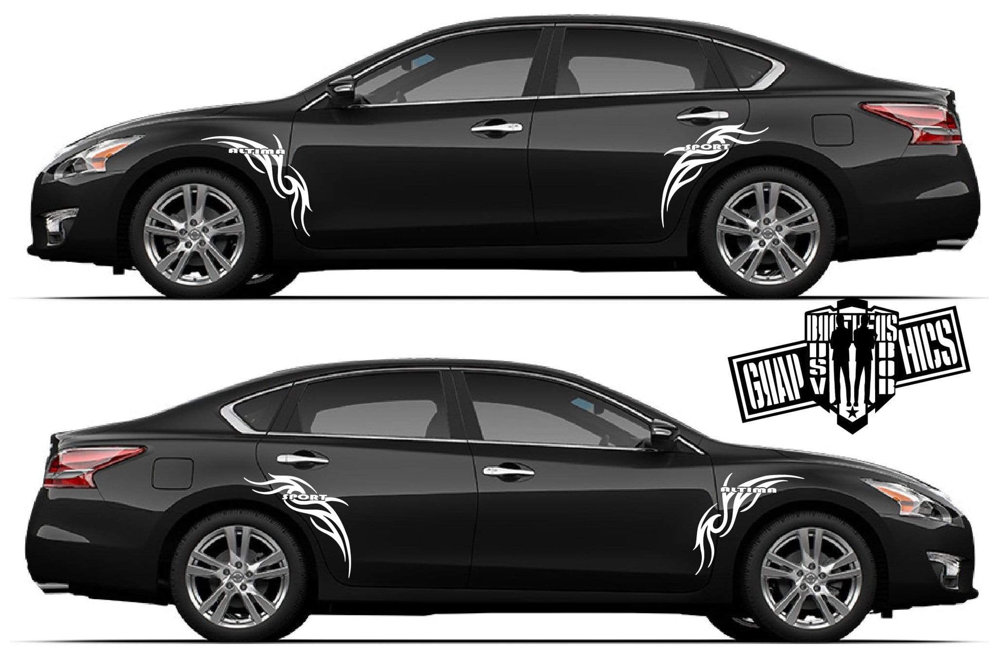 Graphics Racing Line Sticker Car Side Stripe Decal For Nissan Altima - Brothers-Graphics