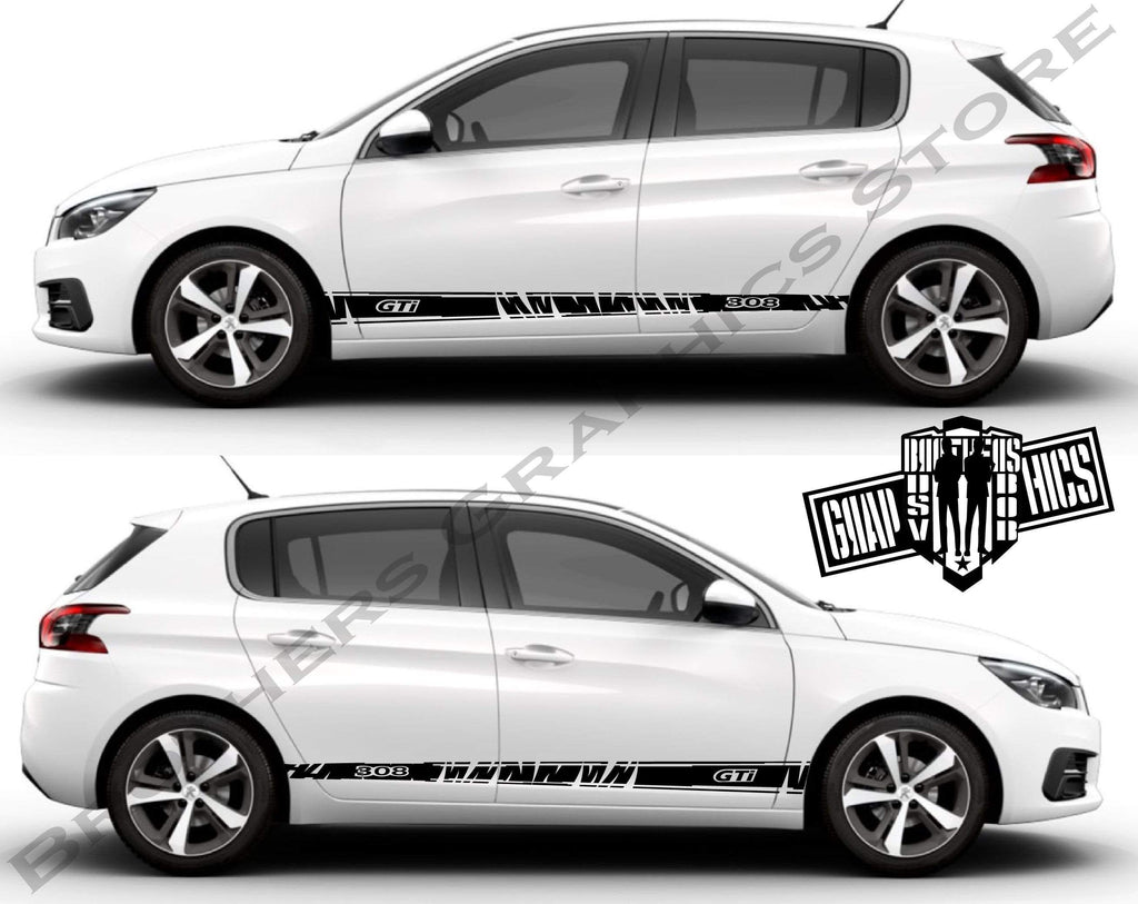 Graphics Racing Line Sticker Car Side Vinyl Stripe Fit Peugeot 308 – Brothers  Graphics