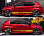 Graphics Racing Line Sticker Car Side Vinyl Stripe Fit  Peugeot 308 - Brothers-Graphics