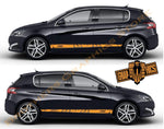 Graphics Racing Line Sticker Car Side Vinyl Stripe Fit  Peugeot 308 - Brothers-Graphics