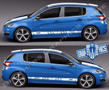Graphics Racing Line Sticker Car Side Vinyl Stripe Fit  Peugeot 308 - Brothers-Graphics