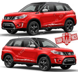 Graphics Racing Line Sticker Car Side Vinyl Stripe Fit Suzuki Vitara - Brothers-Graphics