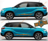 Graphics Racing Line Sticker Car Side Vinyl Stripe Fit Suzuki Vitara - Brothers-Graphics