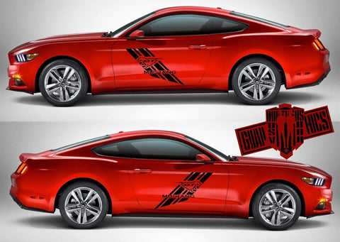 Graphics Racing Line Sticker Car Side Vinyl Stripe For Ford MUSTANG - Brothers-Graphics