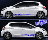 Graphics Racing Line Sticker Car Side VINYL Stripe For Peugeot 208 - Brothers-Graphics