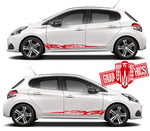 Graphics Racing Line Sticker Car Side VINYL Stripe For Peugeot 208 - Brothers-Graphics