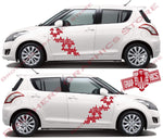 Graphics Racing Line Sticker Car Side Vinyl Stripe For Suzuki SWIFT - Brothers-Graphics