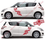 Graphics Racing Line Sticker Car Side Vinyl Stripe For Suzuki SWIFT - Brothers-Graphics