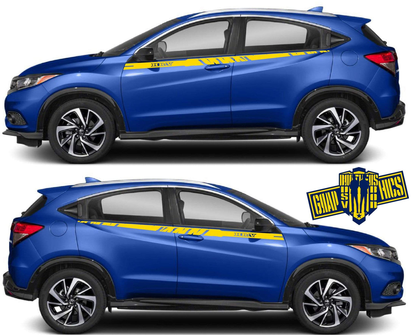 Graphics Racing Sticker Car Side Vinyl Stripes Fit For Honda HR-V - Brothers-Graphics
