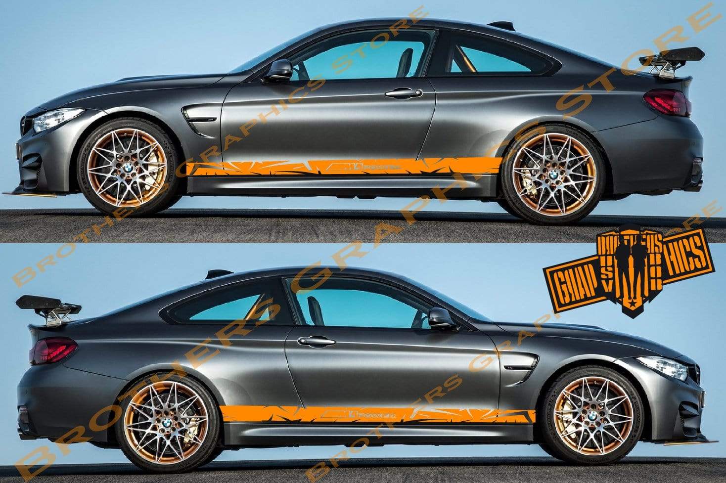 Graphics Racing Sticker Car Vinyl Stripes For BMW M4 - Brothers-Graphics