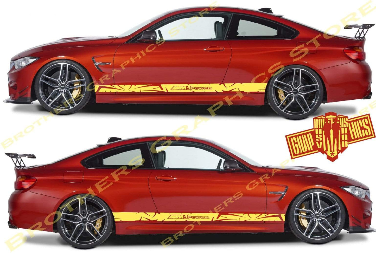 Graphics Racing Sticker Car Vinyl Stripes For BMW M4 - Brothers-Graphics