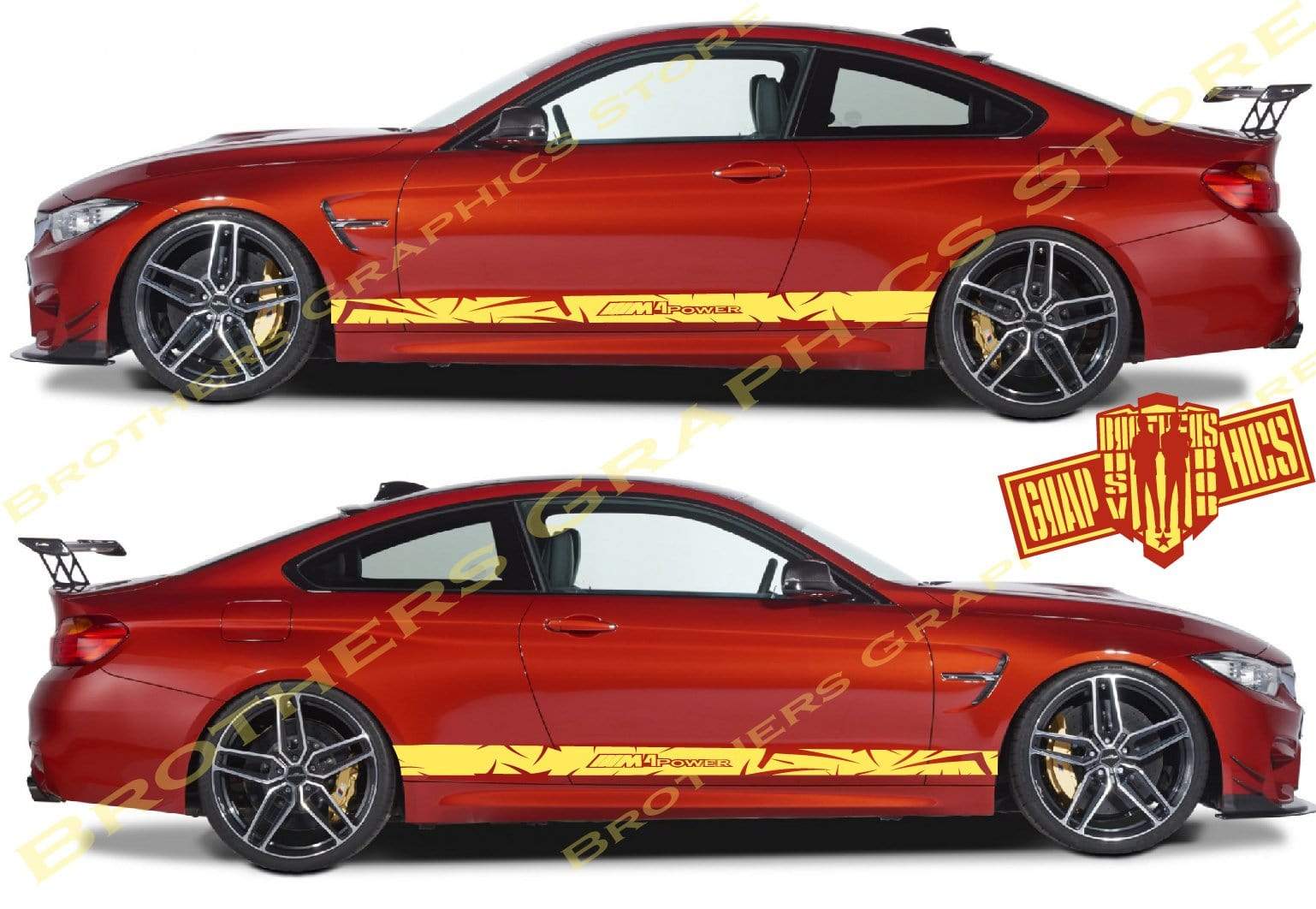 Graphics Racing Sticker Car Vinyl Stripes For BMW M4 - Brothers-Graphics
