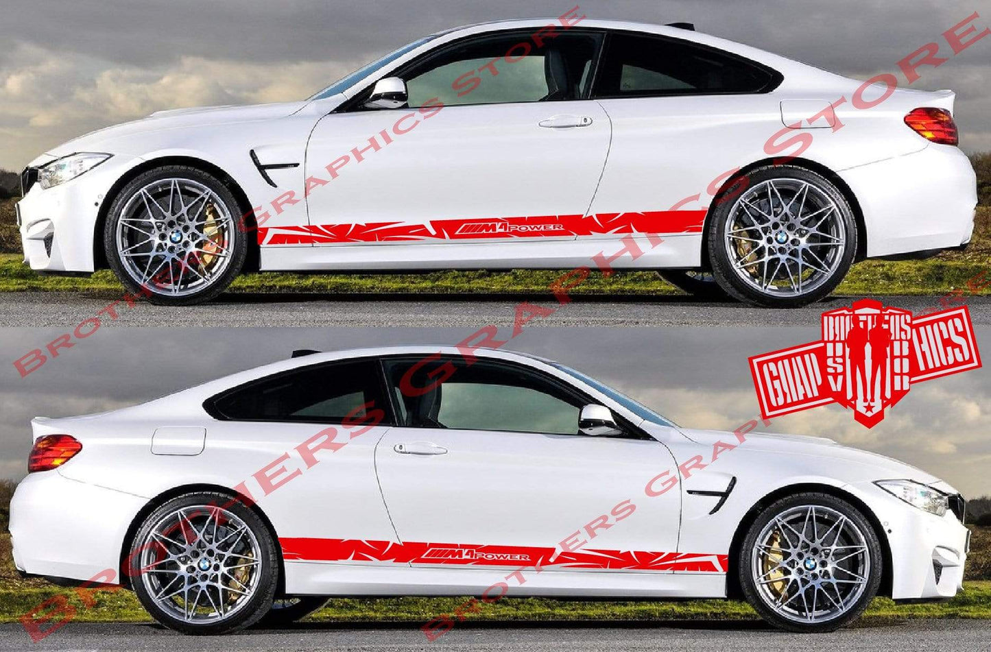Graphics Racing Sticker Car Vinyl Stripes For BMW M4 - Brothers-Graphics