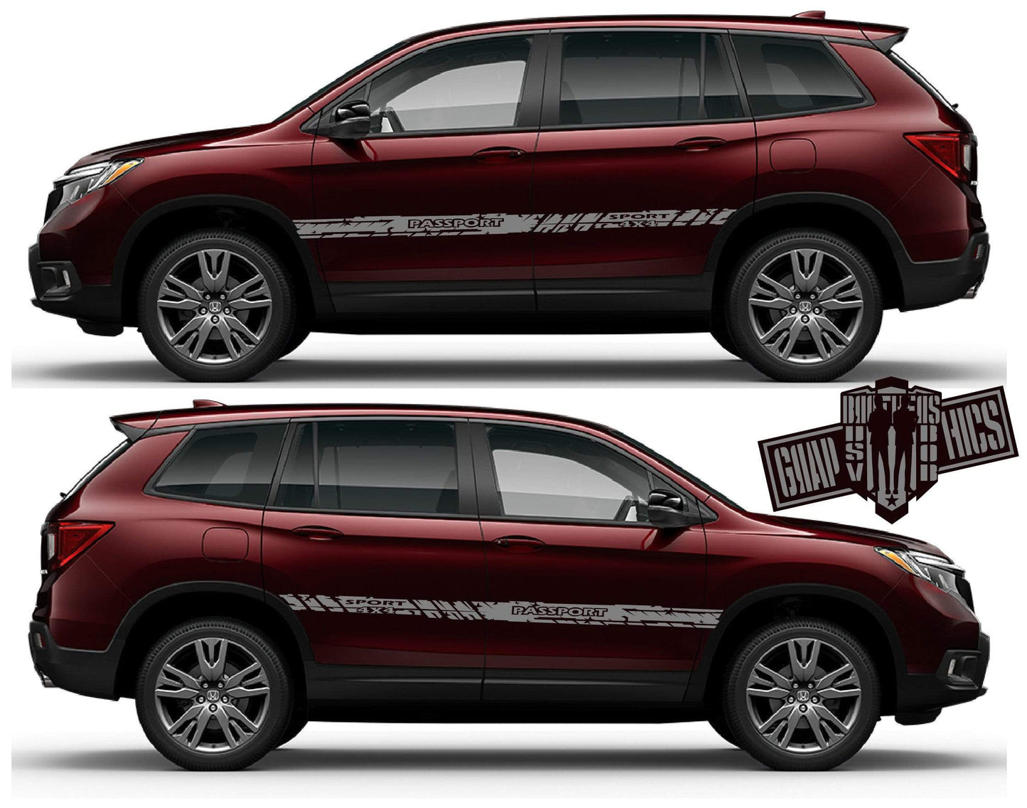 Graphics Racing Sticker Car Vinyl Stripes For Honda Passport - Brothers-Graphics