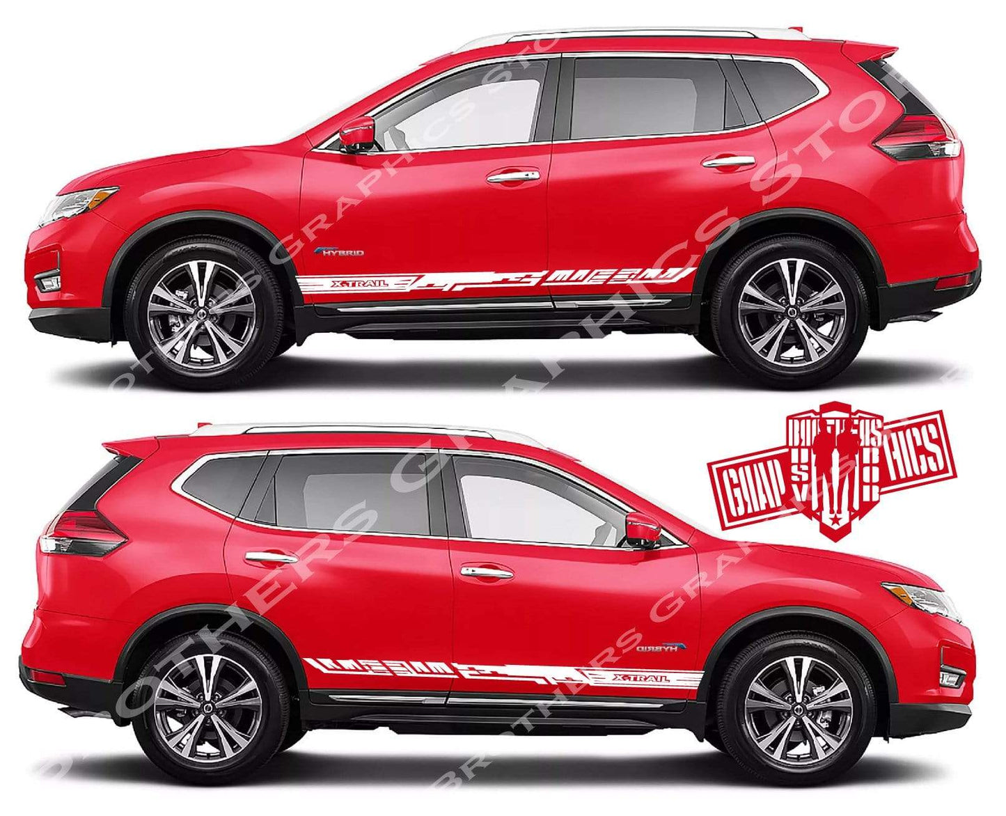 Graphics Racing Sticker Car Vinyl Stripes For Nissan X-Trail - Brothers-Graphics