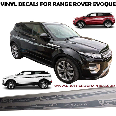 Autocollant graphique de course en vinyle à rayures pour Range Rover Evoque