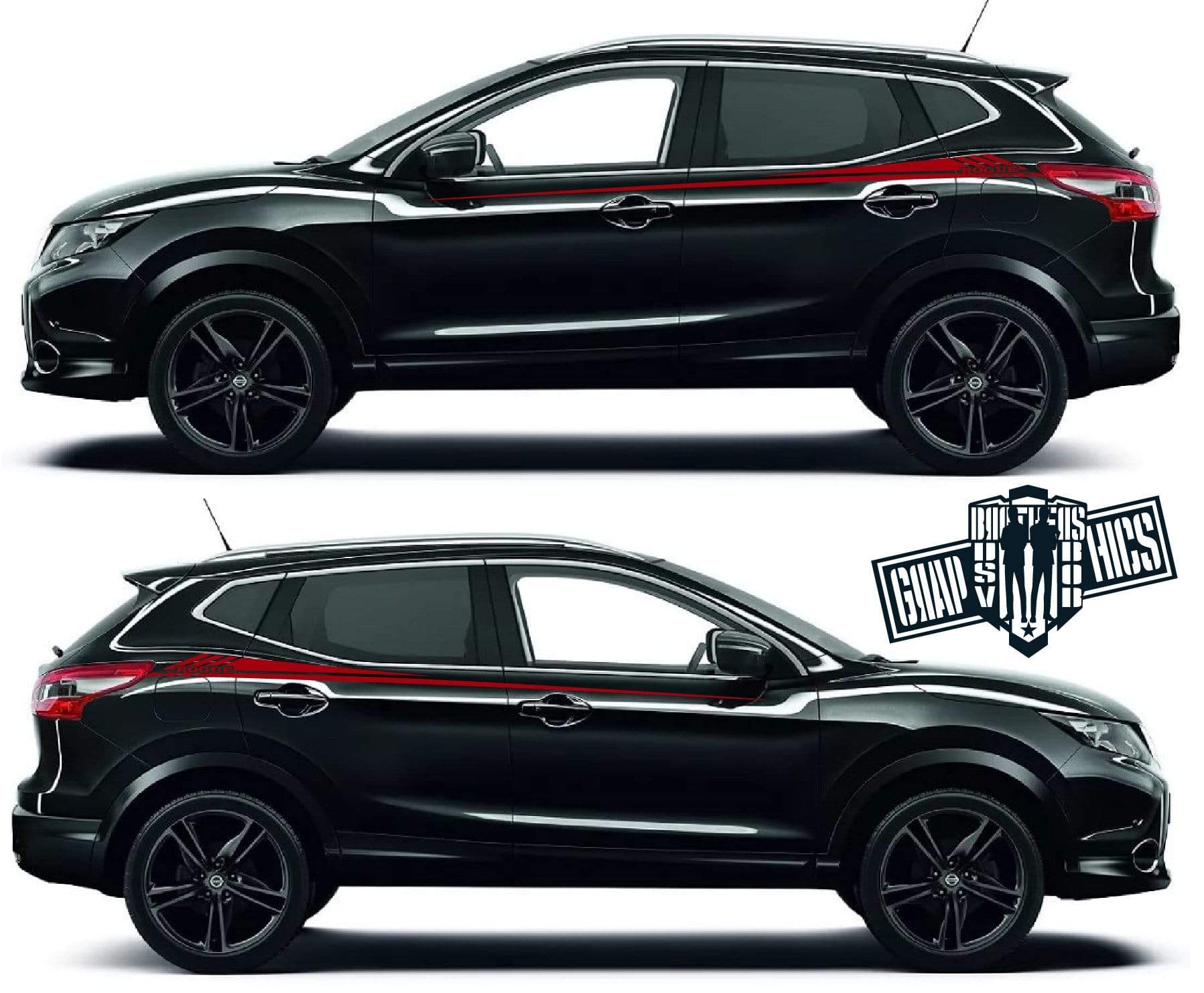 Graphics Sticker Door Side Vinyl Stripes For Nissan Rogue - Brothers-Graphics