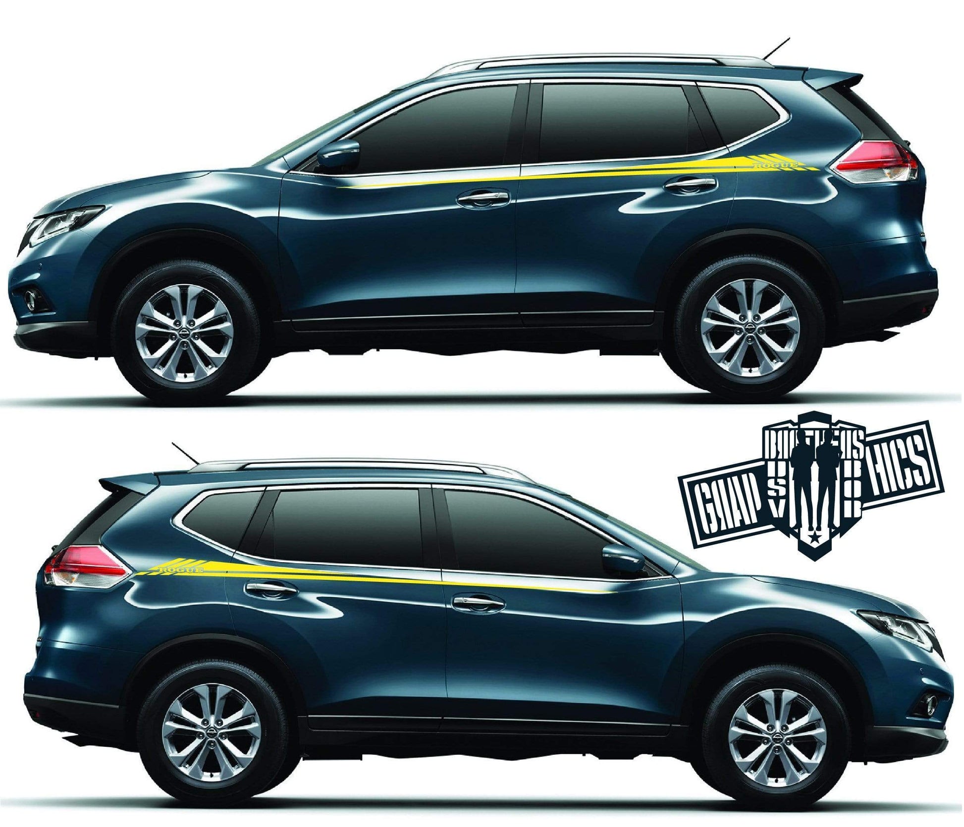 Graphics Sticker Door Side Vinyl Stripes For Nissan Rogue - Brothers-Graphics