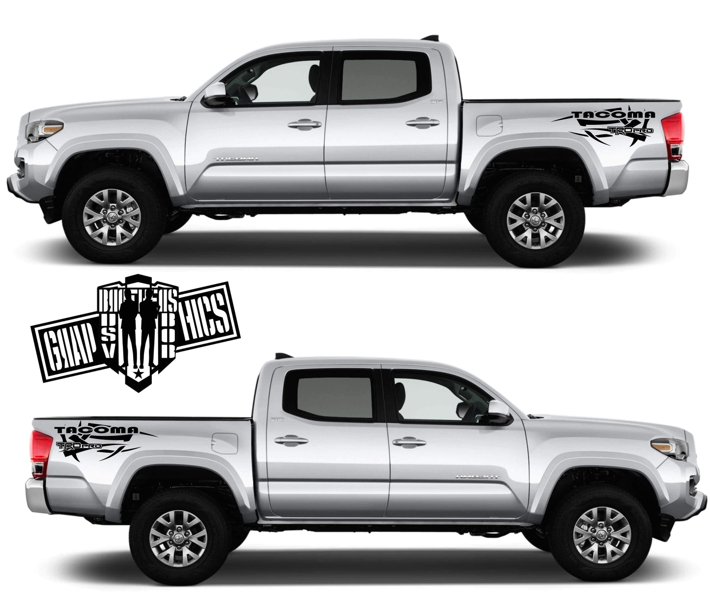 Graphics Sticker Doors Side Vinyl Stripes For Toyota Tacoma 2001-2020 - Brothers-Graphics