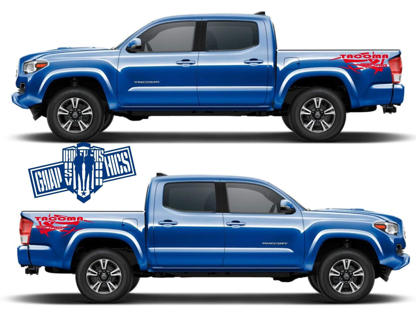 Graphics Sticker Doors Side Vinyl Stripes For Toyota Tacoma 2001-2020 - Brothers-Graphics