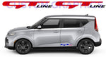 Vinyl Graphics GT Line Design Decal Sticker Vinyl Side Racing Stripes Compatible with Kia Soul