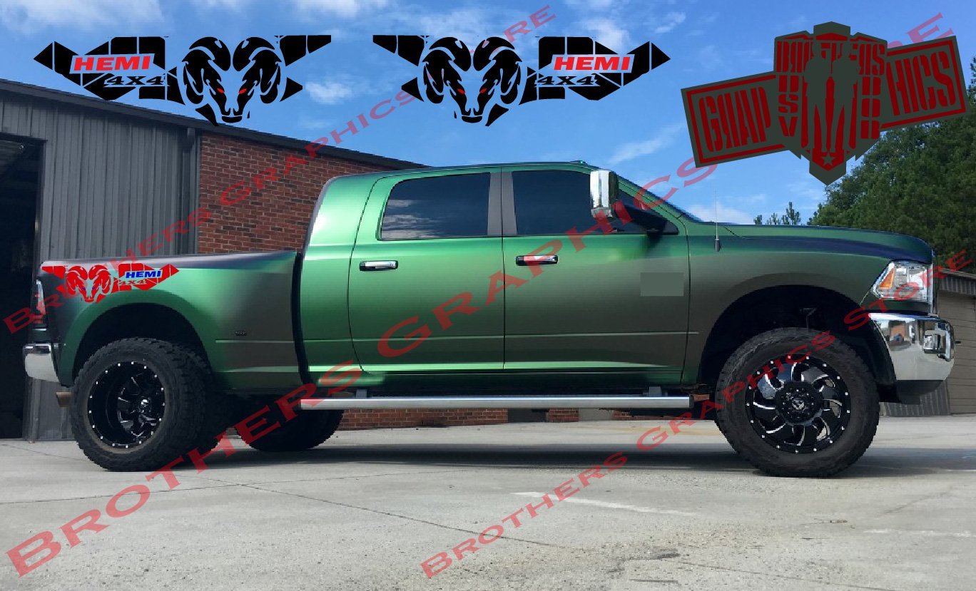 Autocollants pour Ram Power Wagon | Autocollants pour carrosserie Ram | Autocollants Dodge pour Dodge Ram