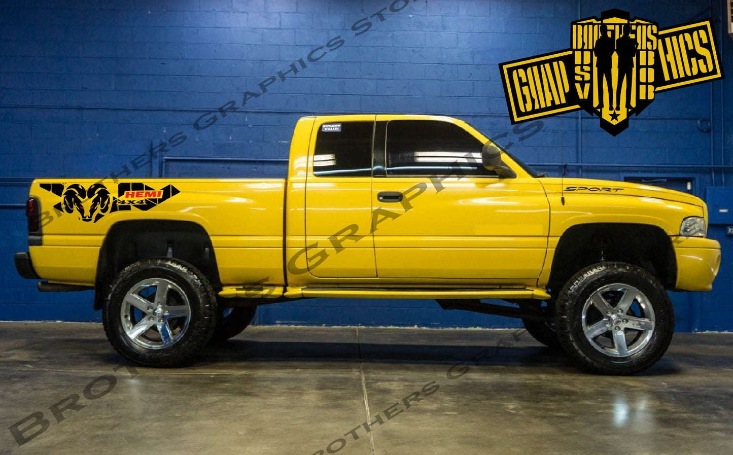 Autocollants pour Ram Power Wagon | Autocollants pour carrosserie Ram | Autocollants Dodge pour Dodge Ram