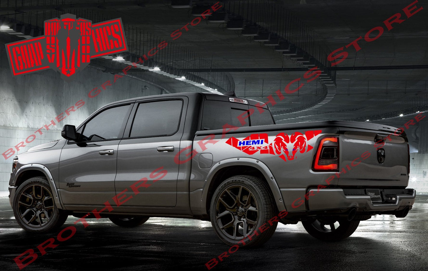 Autocollants pour Ram Power Wagon | Autocollants pour carrosserie Ram | Autocollants Dodge pour Dodge Ram