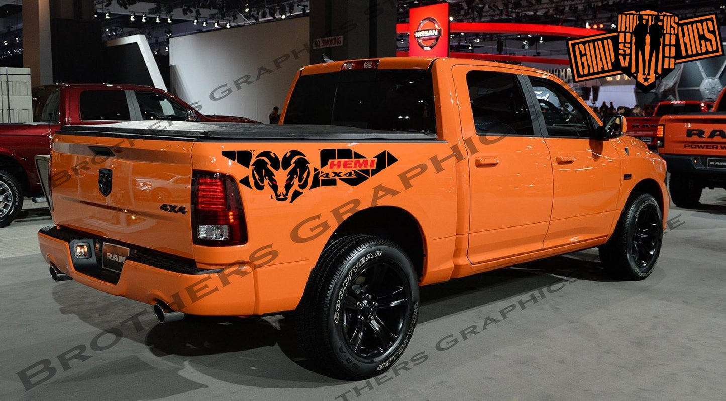 Autocollants pour Ram Power Wagon | Autocollants pour carrosserie Ram | Autocollants Dodge pour Dodge Ram