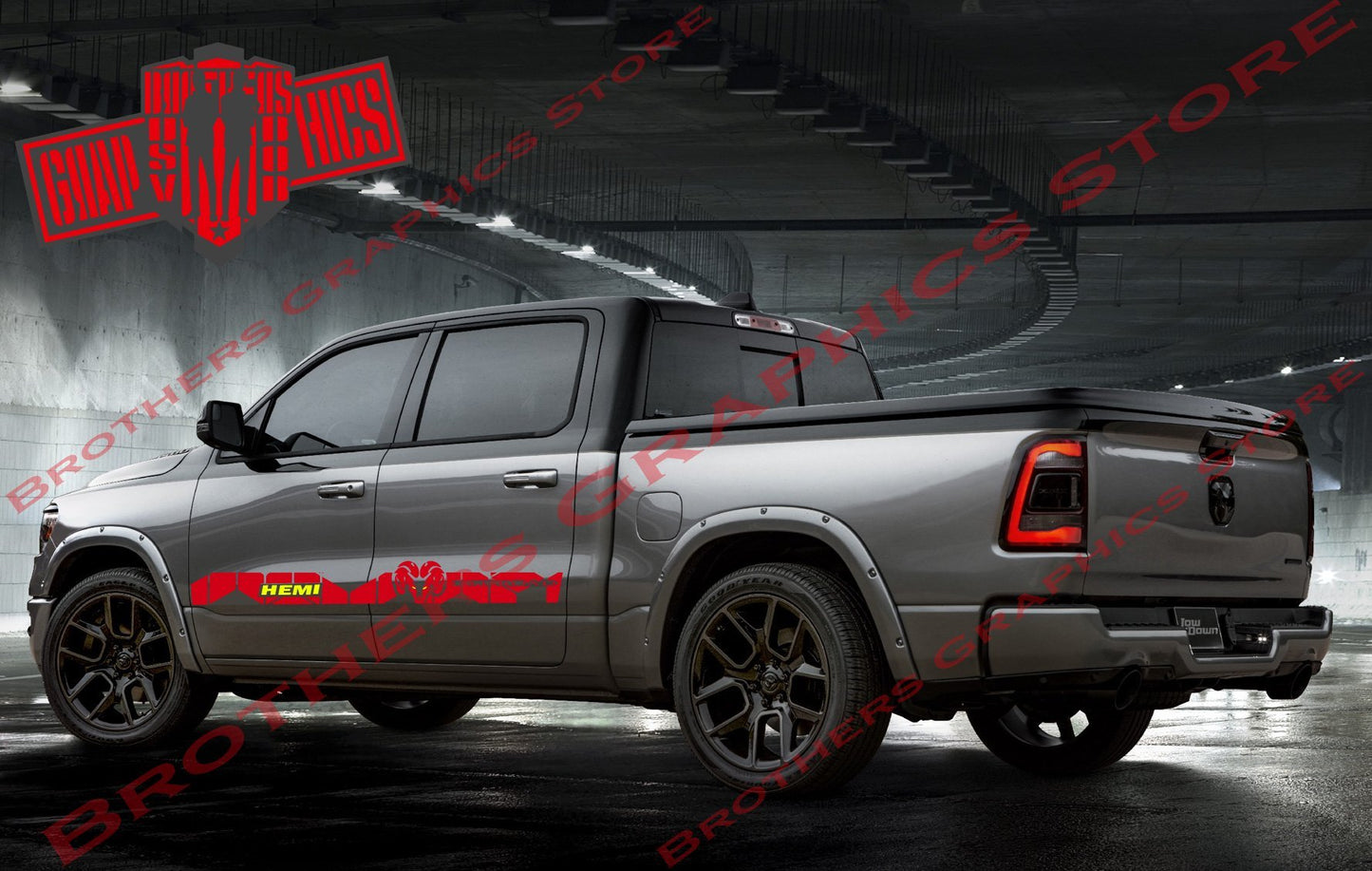 Autocollant Ram Hemi | Autocollants de carrosserie Dodge Ram | Autocollants Dodge pour Dodge Ram